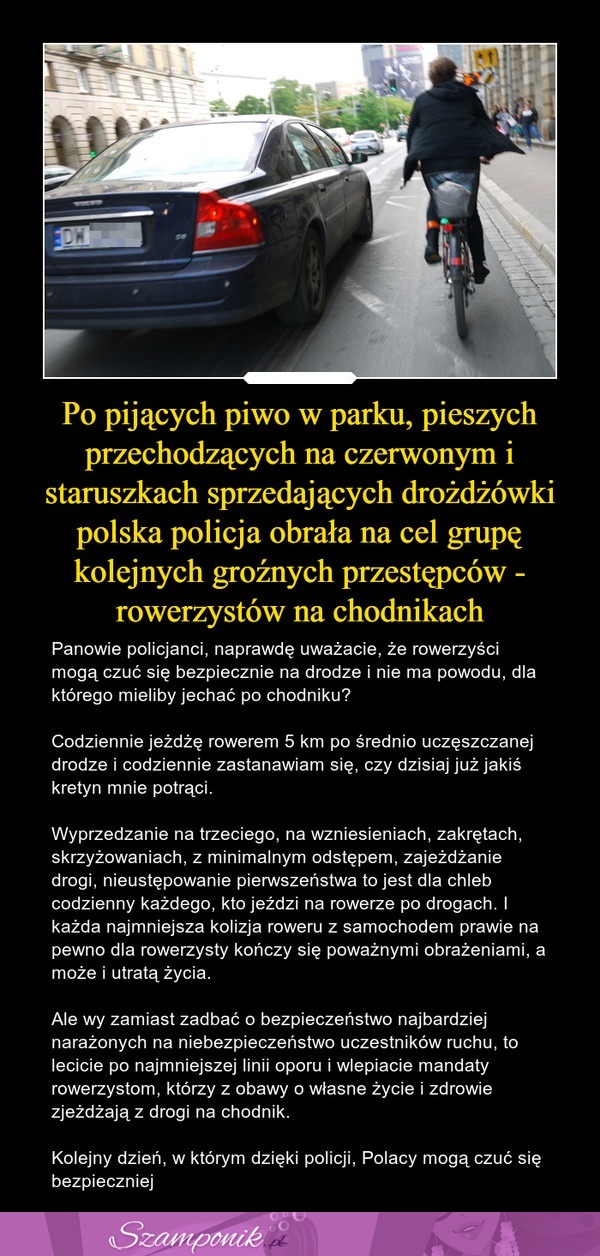 Po pijących piwo w parku polska policja obrała na cel grupę kolejnych groźnych przestępców! SKANDAL!