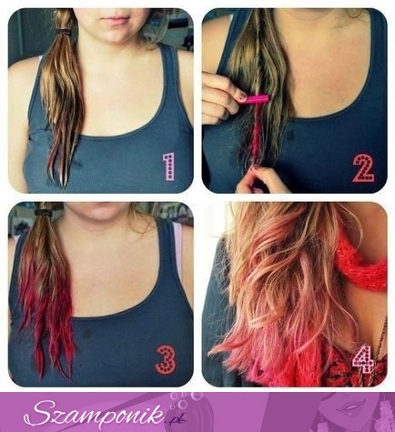 Zobacz jak zrobić kolorowe końcówki włosów w 5 minut, zobacz to! ;)