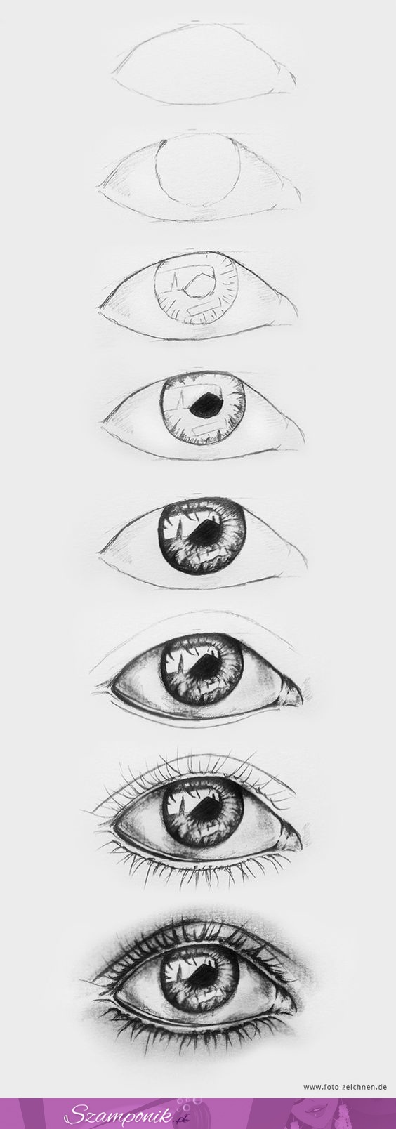 Chciałbys umieć narysować takie oko? Nic trudnego - oto kilka kroków jak to zrobić :)