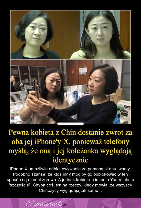 Pewna kobieta z Chin dostanie zwrot za oba iPhone'y X...