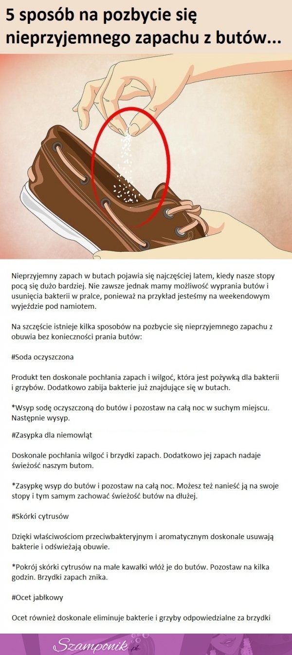 5 sposobów na pozbycie się nieprzyjemnego zapachu z butów...