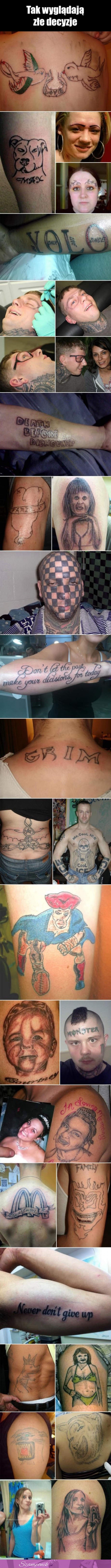 Zobacz największe pomyłki tatuaży, co oni ze sobą zrobili...