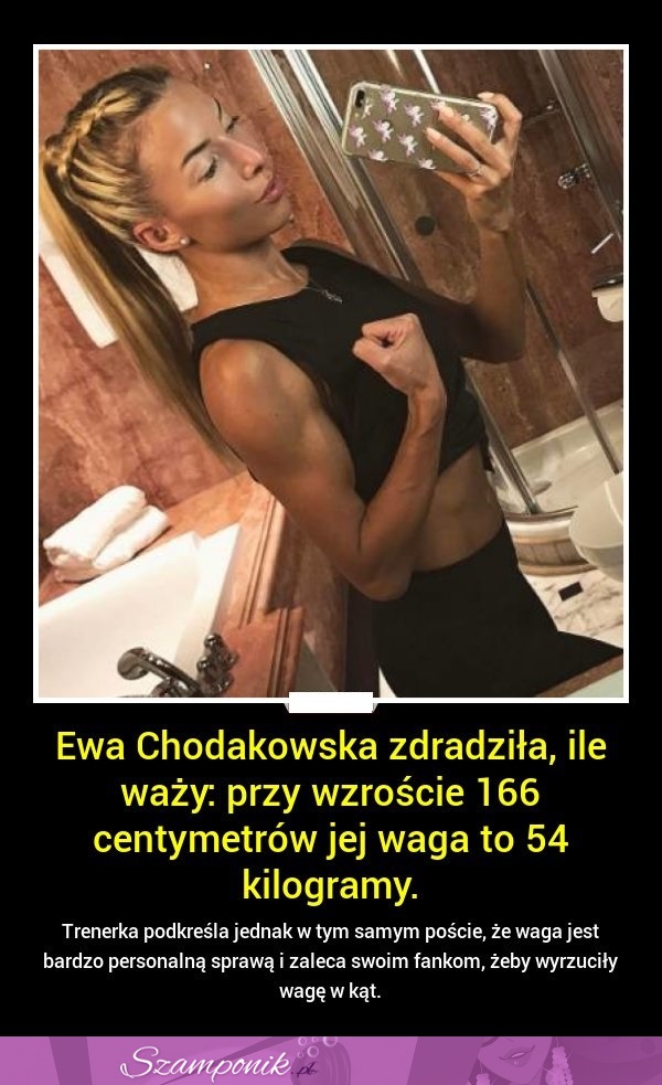 Ewa Chodakowska zdradziła ile waży! Zobacz, co nam zaleca!
