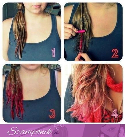 ZOBACZ jak zrobić kolorowe końcówki włosów w 5 minut, HIT tego lata! :)))