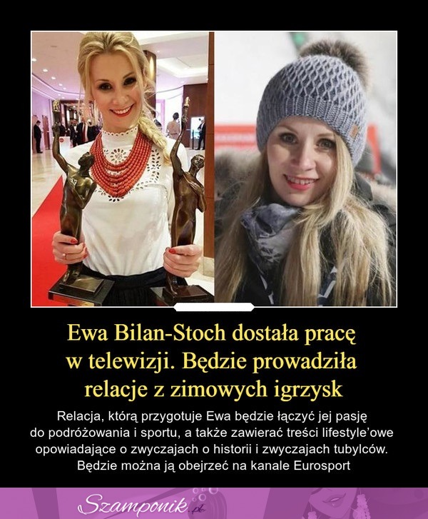Ewa Bilan-Stoch dostała pracę w telewizji. Będzie prowadziła relacje z zimowych igrzysk!