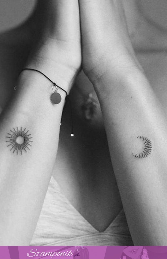 Tatuaże słońce i księżyc