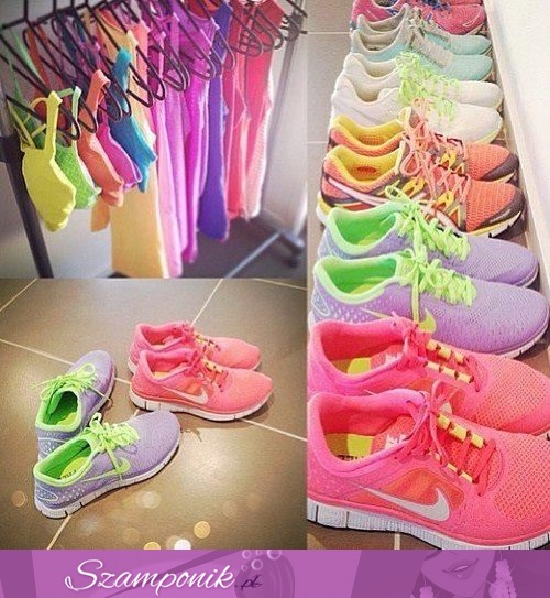 Neonowe sportowe buty